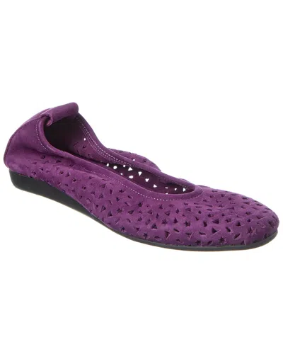 Arche Lilly Leather Flat In Purple