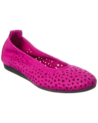 Arche Onizza Leather Flat In Purple