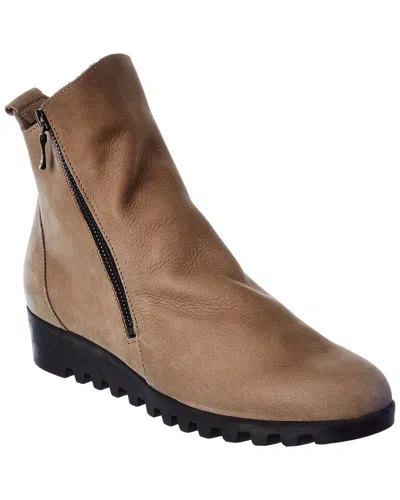 Arche Lomage Leather Bootie In Brown
