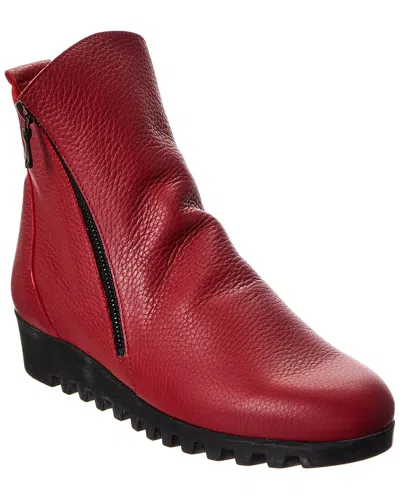 Arche Lomage Leather Bootie In Red