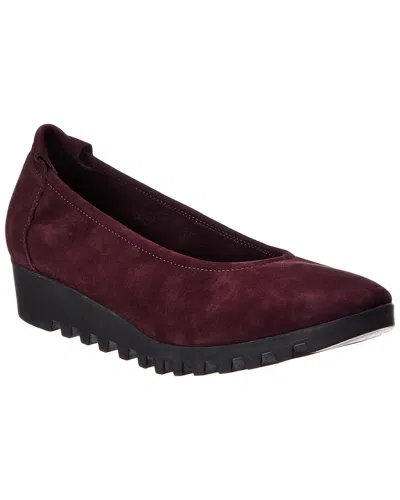 Arche Lomiss Leather Flat In Burgundy