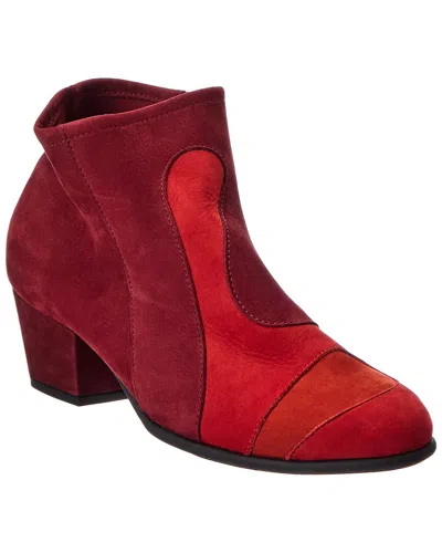 Arche Malray Leather Bootie In Red