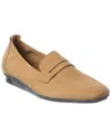 Arche Matana Leather Flat In Brown