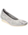 Arche Matrea Leather Flat In Gray