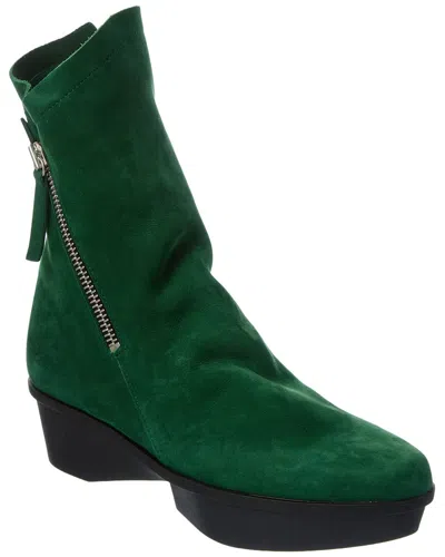 Arche Naozzi Leather Platform Boot In Green