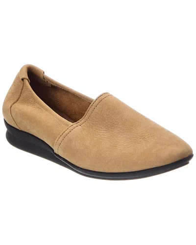 Arche Nasdry Leather Flat In Brown