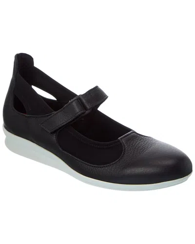 Arche Nassma Leather Flat In Black