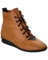 Arche Nassox Leather Bootie In Neutral