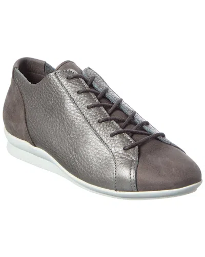 Arche Nasyra Leather Sneaker In Storm/iron