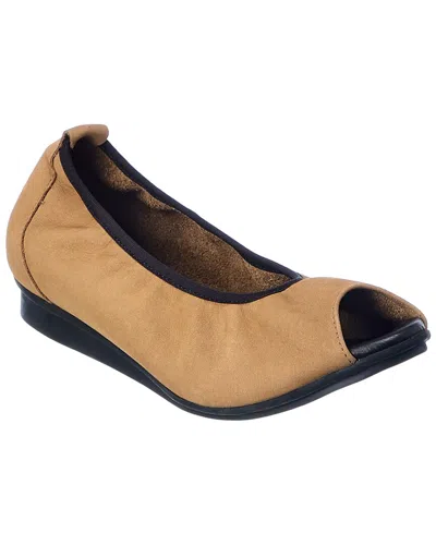 Arche Nimhea Leather Flat In Brown
