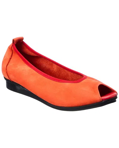 Arche Nimhea Leather Flat In Orange