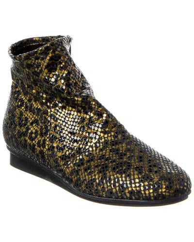 Arche Ninaty Leather Bootie In Gold