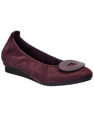 Arche Ninaya Leather Flat In Pink