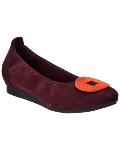 Arche Ninaya Leather Flat In Purple