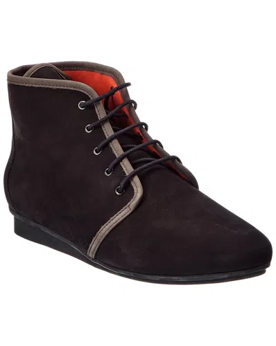 Arche Niness Leather Bootie In Brown