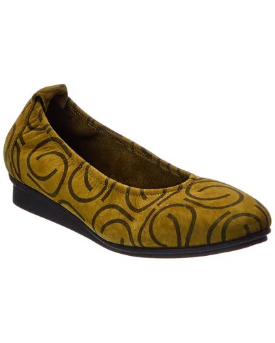 Arche Ninoka Leather Flat In Brown