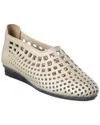 Arche Nirick Leather Flat In Neutral