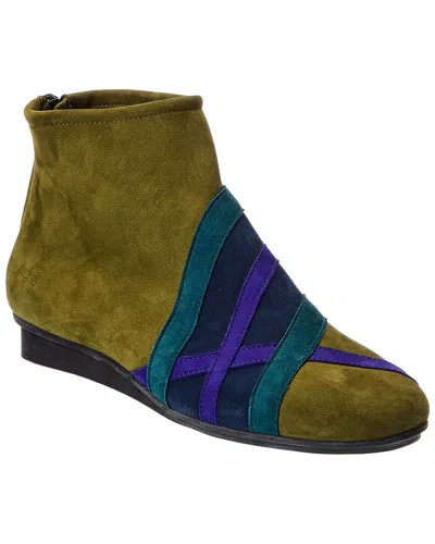 Arche Nistri Leather Bootie In Green