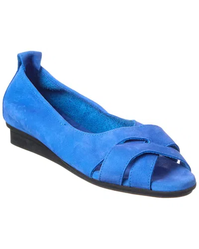 Arche Niwenn Leather Flat In Blue