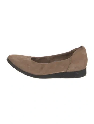 Pre-owned Arche Nubuck Ballet Flats In Brown