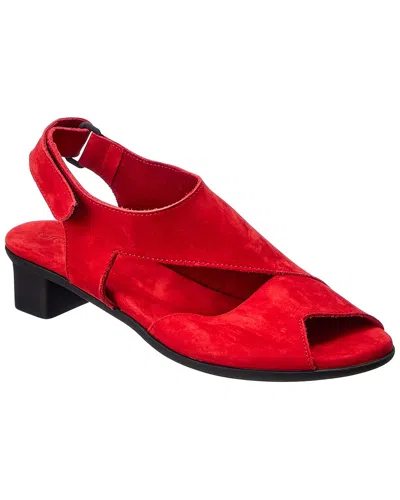 Arche Obibbi Leather Sandal In Red