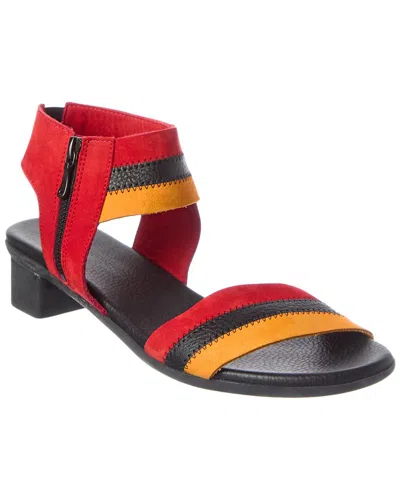 Arche Obiria Leather Sandal In Animal Print