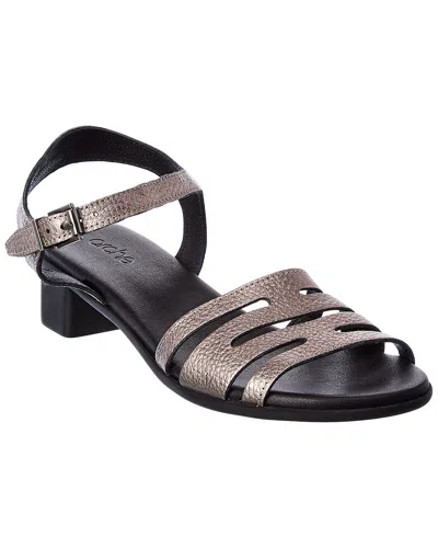 Arche Obisha Leather Sandal In Black