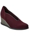 Arche Okobha Suede Wedge In Burgundy