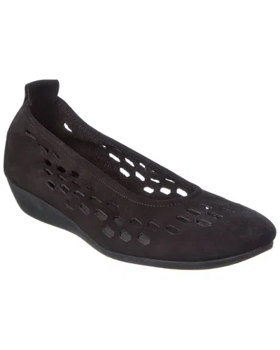 Arche Onizza Leather Flat In Black