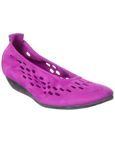 Arche Onizza Leather Flat In Purple