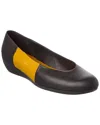 Arche Onyele Leather Flat In Black