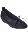 Arche Onykim Leather Flat In Blue