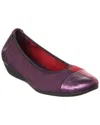 Arche Onyqua Leather Flat In Purple