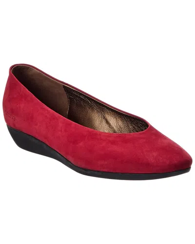 Arche Onyri Leather Flat In Red