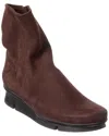 Arche Padaro Leather Boot In Burgundy