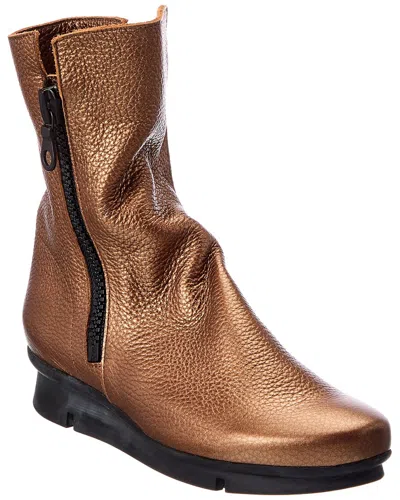 Arche Paddiz Leather Boot In Gold