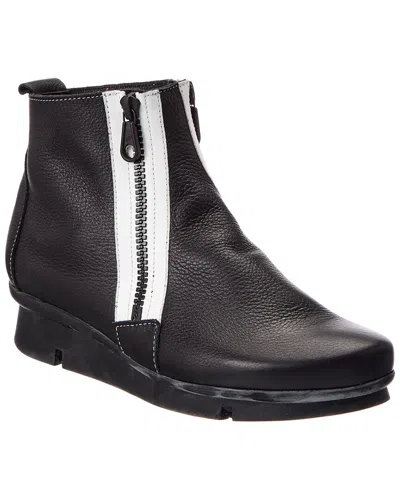 Arche Padwan Leather Bootie In Black