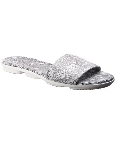 Arche Palace Leather Flat In Silver