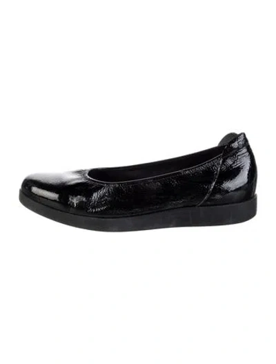 Pre-owned Arche Patent Leather Ballet Flats In Black