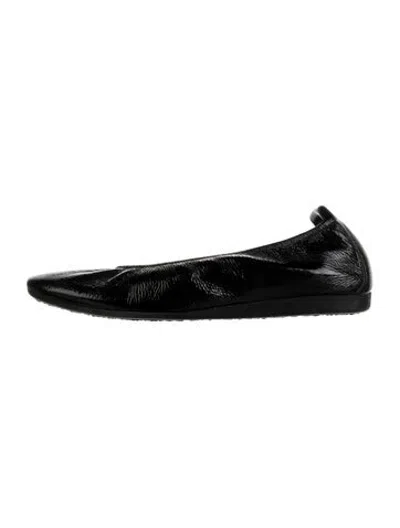 Pre-owned Arche Patent Leather Ballet Flats In Black