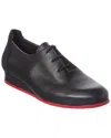 Arche Piaeje Leather Flat In Black