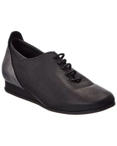 Arche Piano Leather Sneaker In Black