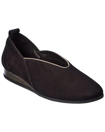 Arche Piassy Leather Flat In Black