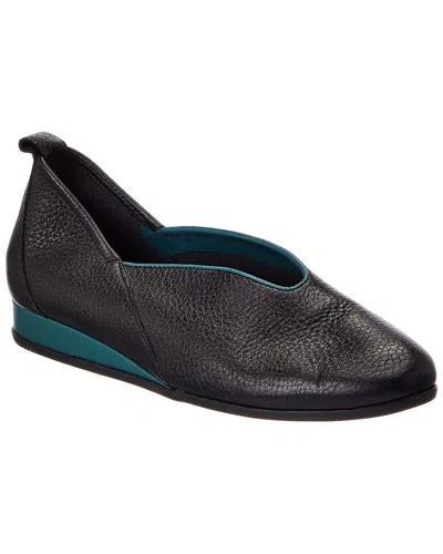 Arche Piassy Leather Slip-on Sneaker In Black