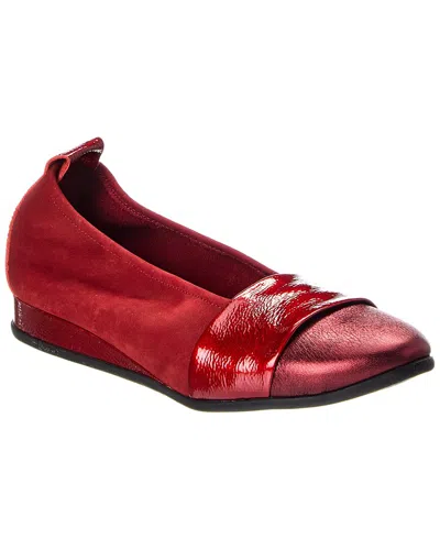 Arche Piazey Leather Flat In Red