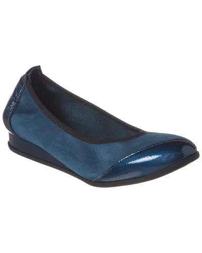 Arche Piazym Leather Flat In Blue