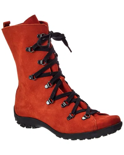 Arche Pulack Leather Boot In Orange