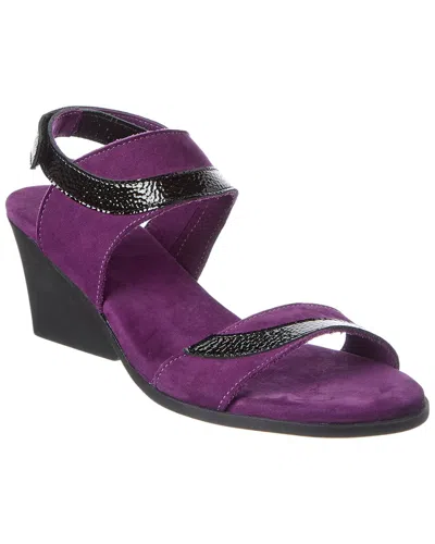 Arche Rimana Leather Sandal In Purple