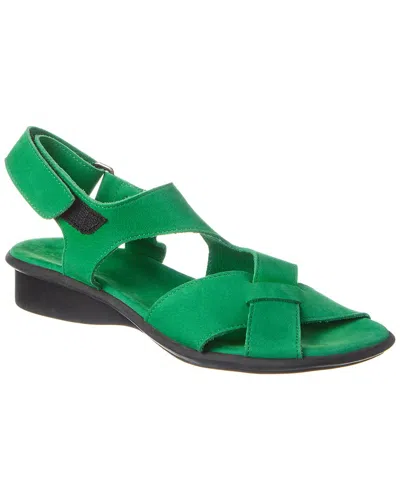 Arche Saolme Leather Sandal In Green