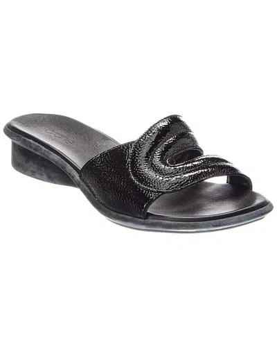Arche Saoxha Leather Flat In Black